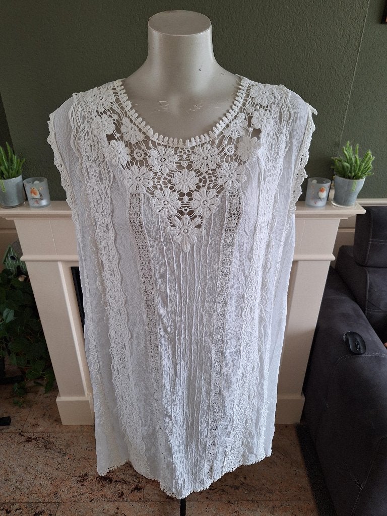 High Use boho romantisch jurk jurkje S 36 wit, Wit, Zo goed als nieuw, Knielengte, Maat 36 (S)