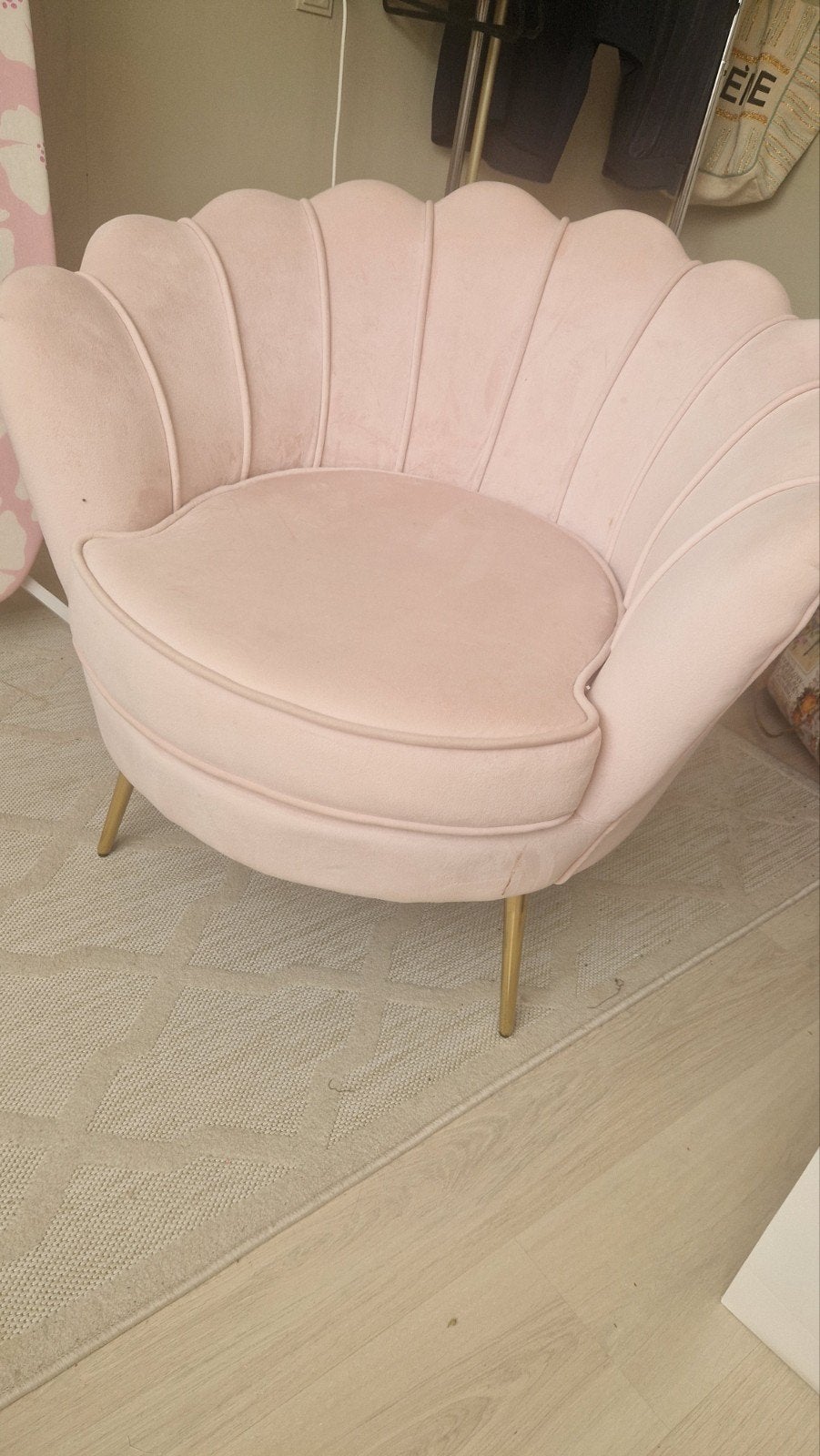 schelpen fauteuil, Ophalen, Zo goed als nieuw, 75 tot 100 cm, 50 tot 75 cm