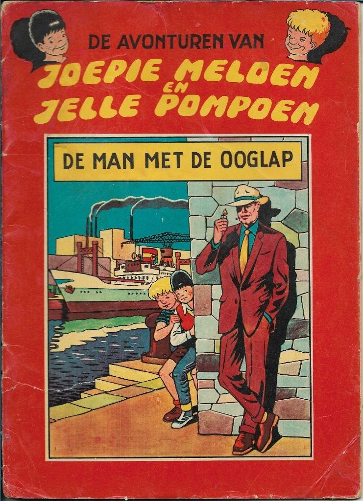 Joepie Meloen en Jelle Pompoen - De man met de ooglap, Eén stripboek, Ophalen of Verzenden, Gelezen