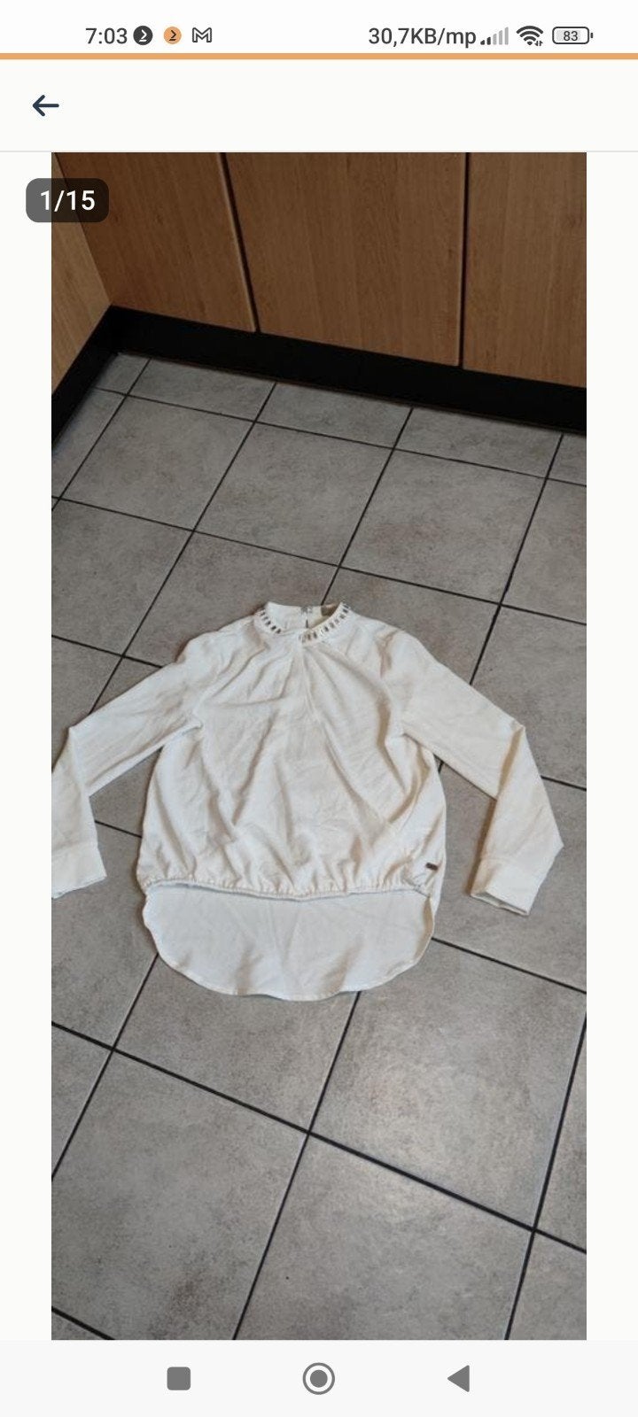Wit mooie blous van JOSH V maat S, Kleding | Dames, Blouses en Tunieken, Ophalen of Verzenden, Zo goed als nieuw, Maat 38/40 (M)