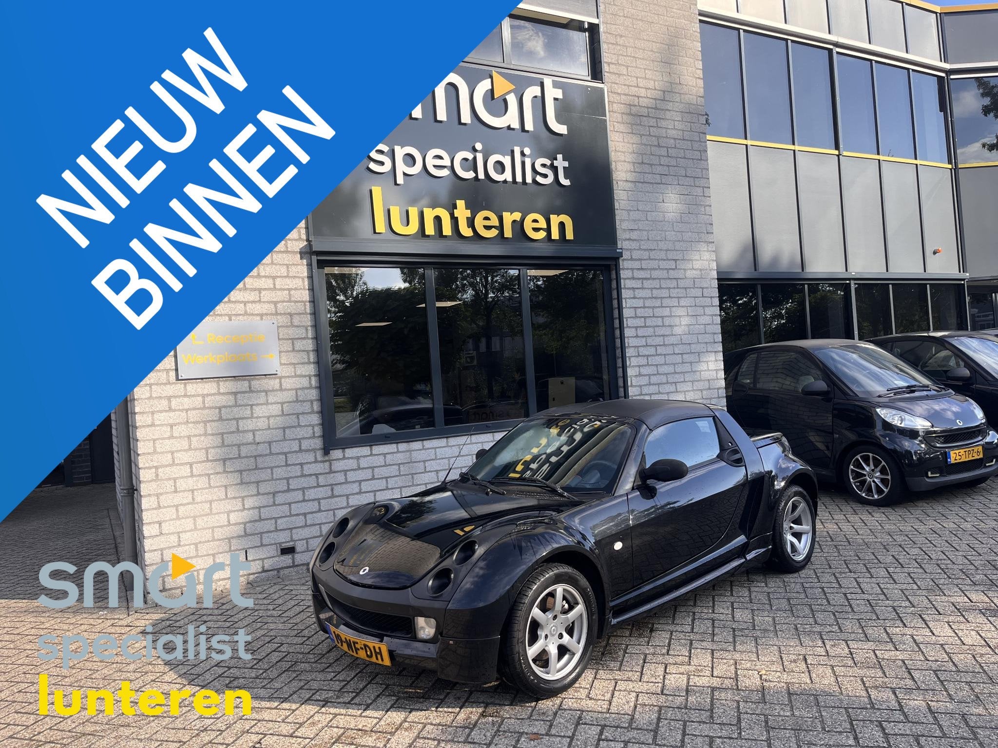 smart roadster 0.7 turbo 45kw Meeneem prijs met nieuwe APK e, Auto's, Automaat, Zwart, Origineel Nederlands, Bedrijf