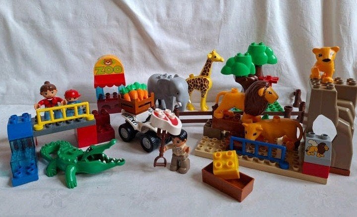 Lego Duplo Ville set 5634 Voedertijd in de Dierentuin Zoo, Kinderen en Baby's, Ophalen of Verzenden, Zo goed als nieuw, Duplo