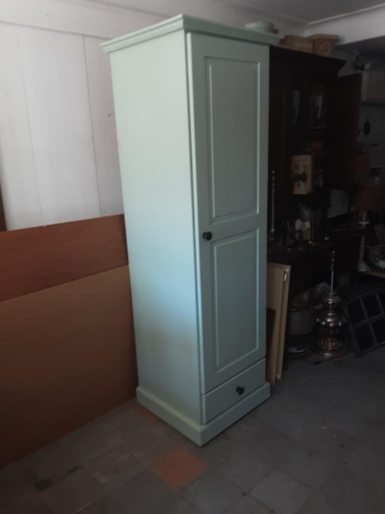 Brocante  vintage kast kledingkast legkast  groen en grijs, Huis en Inrichting, Ophalen, Gebruikt