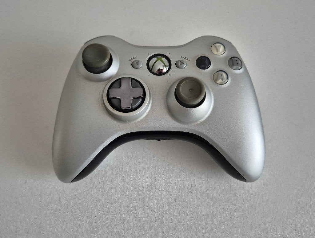 Originele Microsoft Xbox 360 Draadloze Controller Zilver, Spelcomputers en Games, Spelcomputers | Xbox | Accessoires, Ophalen of Verzenden