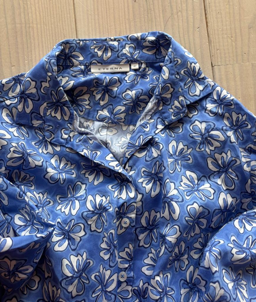 Eterna blouse maat 42, Ophalen of Verzenden, Zo goed als nieuw, Maat 42/44 (L), Blauw