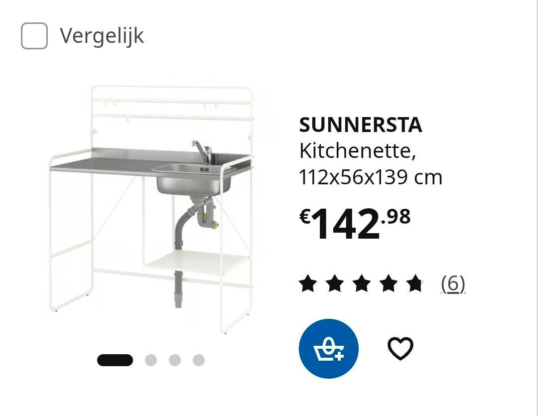 tijdelijke keuken plus kraan plus kasten, Huis en Inrichting, Ophalen, IKEA, Keukentrolley, Zo goed als nieuw