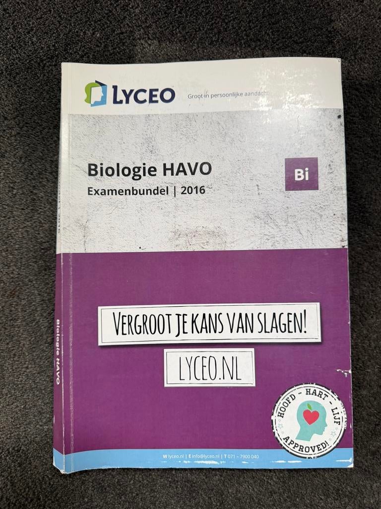Lyceo - HAVO biologie, Ophalen of Verzenden, Zo goed als nieuw, HAVO, Biologie