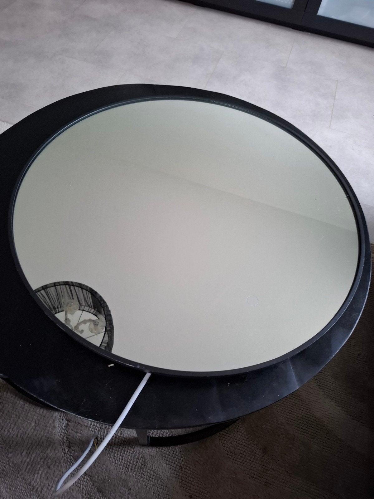 Ronde badkamerspiegel met LED verlichting en anti-condens, Huis en Inrichting, Woonaccessoires | Spiegels, Minder dan 50 cm, Gebruikt