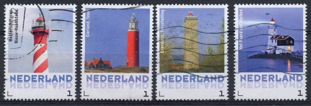 Persoonlijke zegel (7) - vuurtorens, Verzenden, Na 1940, Gestempeld