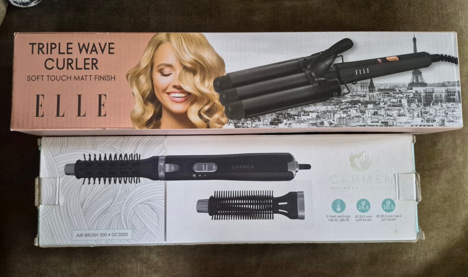 Triple Wave Curler & Föhnborstel - Zo goed als nieuw, Ophalen of Verzenden, Zo goed als nieuw, Haarverzorging