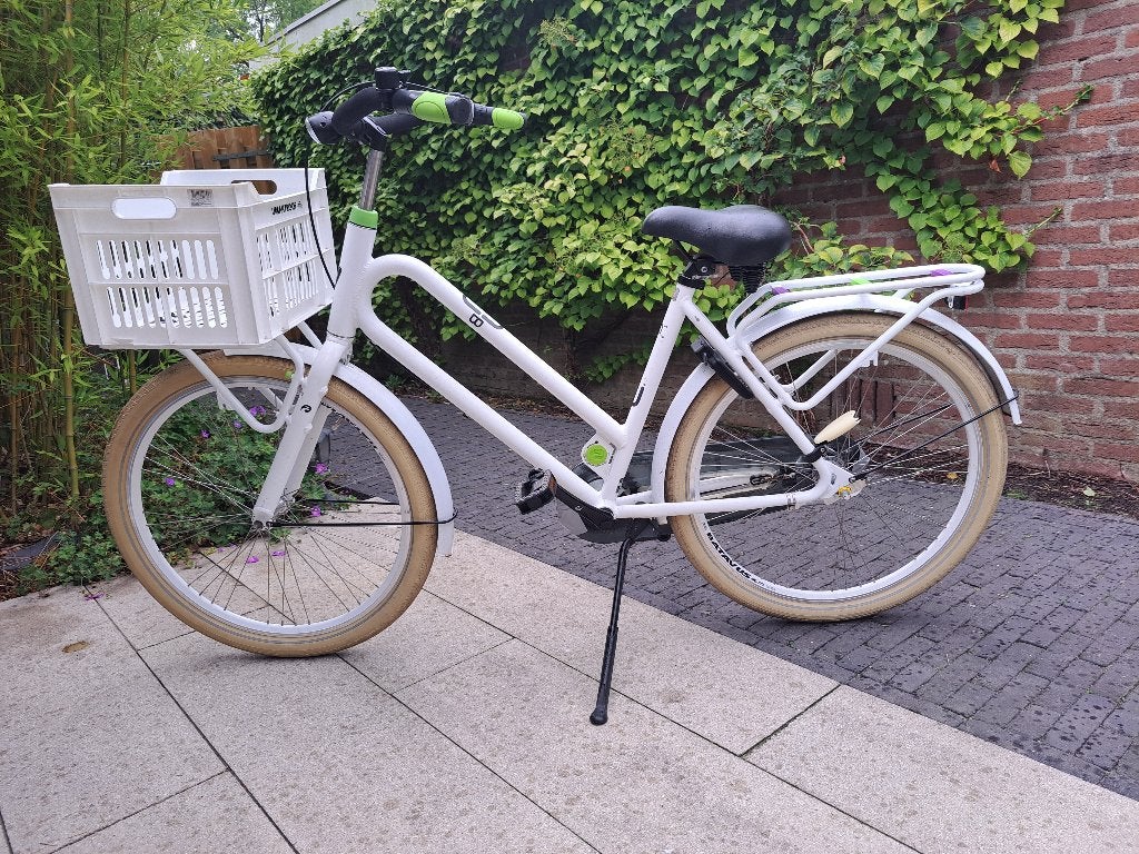 Dames Transportfiets Batavus Wit, Ophalen, Terugtraprem, 47 tot 50 cm, Batavus
