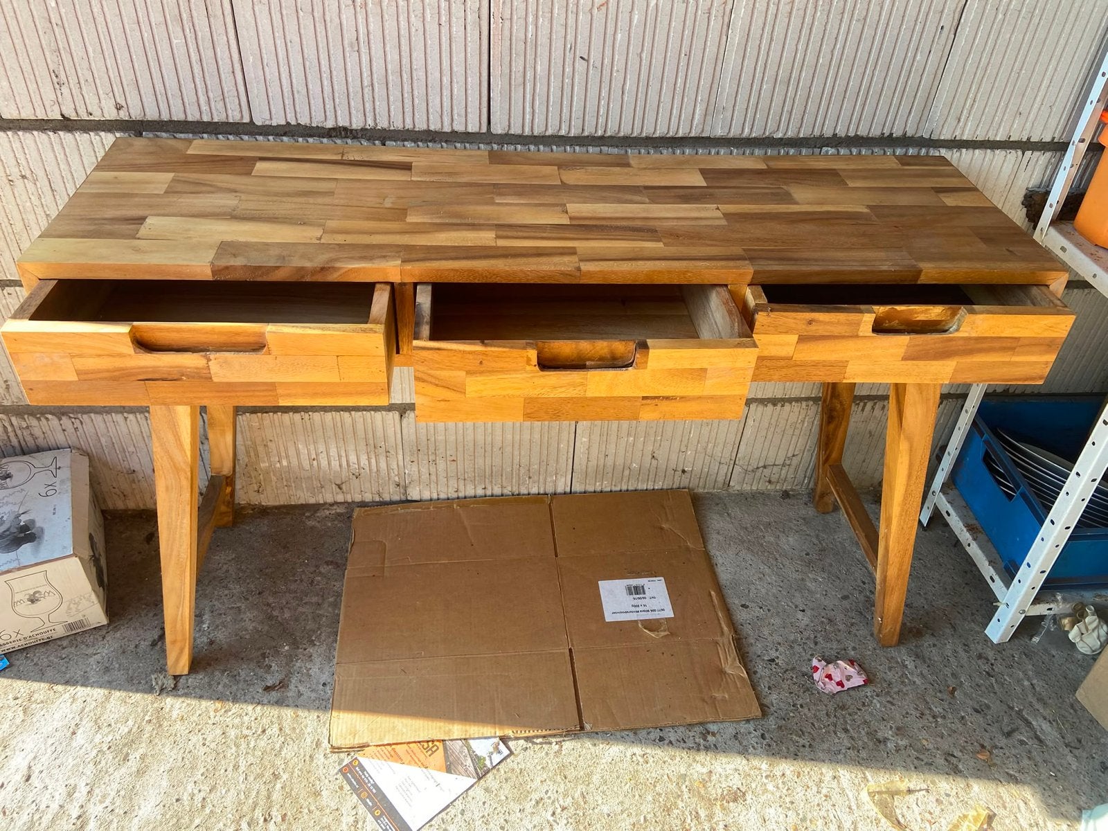 Nieuwe houten sidetable - 120x75x35 cm, Ophalen, 100 tot 150 cm, Nieuw, Overige houtsoorten