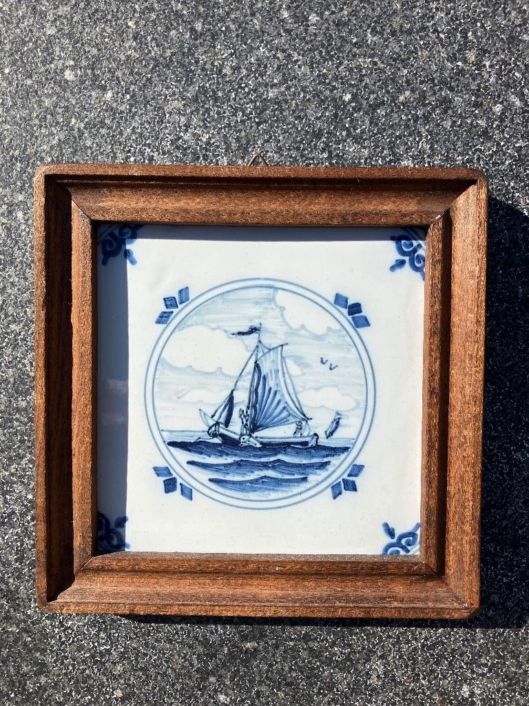 Originele Makkum Tichelaar tegel - Handgeschilderd, Ophalen of Verzenden