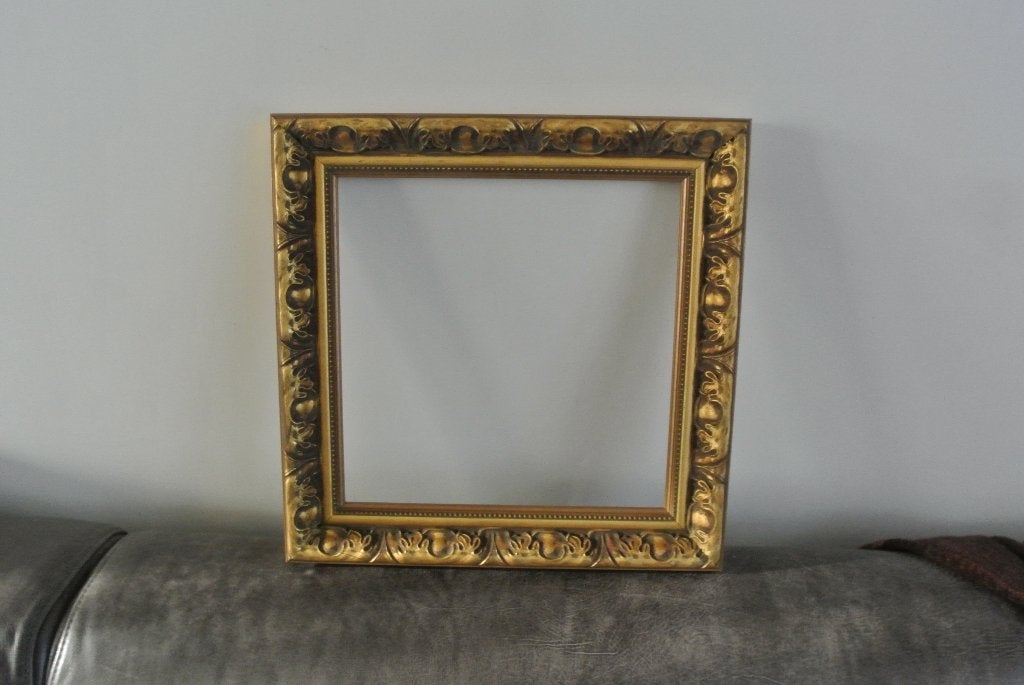 Vintage schilderijlijst,  vierkant, Huis en Inrichting, Minder dan 50 cm, Metaal of Aluminium, Ophalen of Verzenden, Zo goed als nieuw