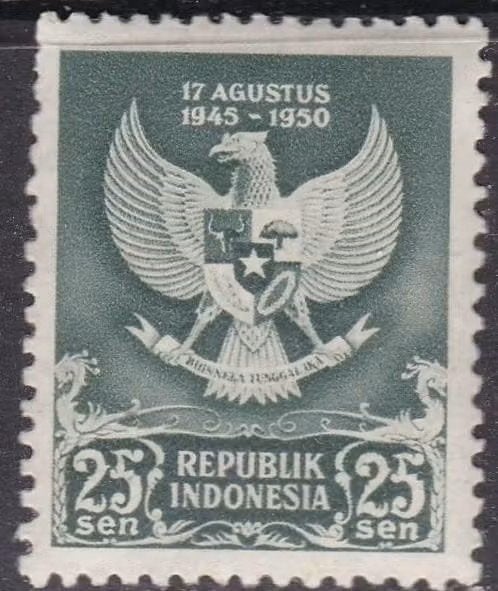 Indonesie 1950 - ZBL 65 - Proclamatie Republiek, Ophalen of Verzenden, Zuidoost-Azië