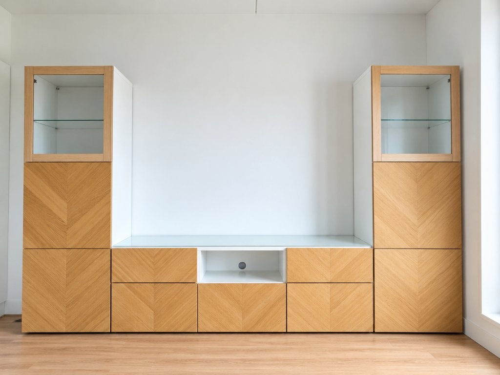 Wandkast TV meubel vitrinekasten (IKEA), Ophalen, Overige materialen, Gebruikt, 200 cm of meer