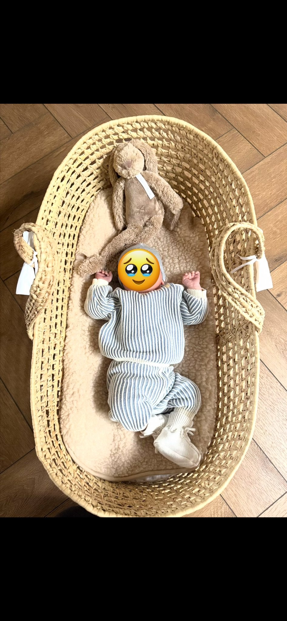 Mooie rieten wieg/moses mand voor baby, Kinderen en Baby's, Babywiegjes en Ledikanten, Ophalen, Zo goed als nieuw, Wieg