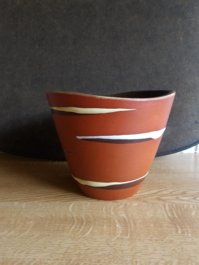 Bloempot D&B Dümler & Breiden retro aardewerk Germany, Ophalen of Verzenden