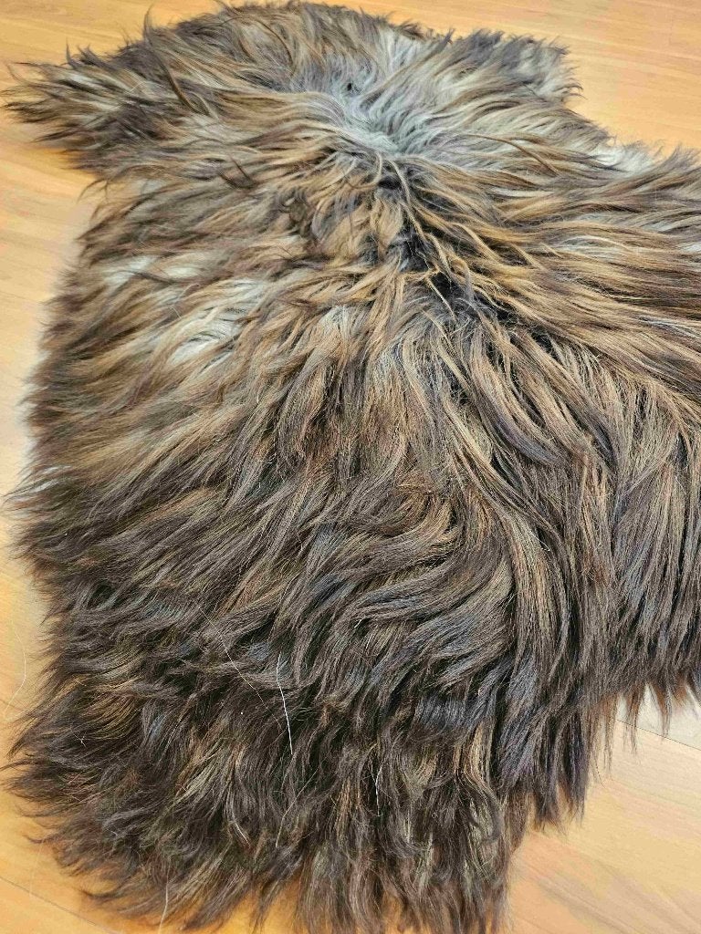 Langharige schapenvacht 120/70 cm, Gebruikt, 100 tot 150 cm, Etten-Leur, Grijs