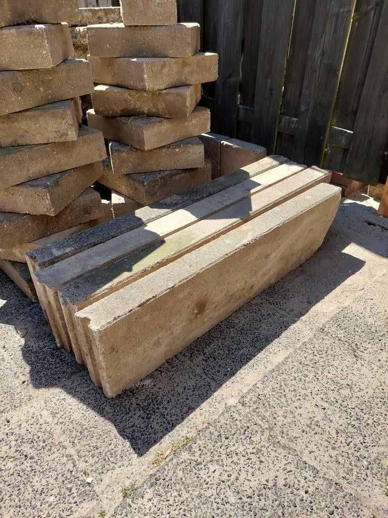 Gratis, 4 stoepranden 8 cm breed, Doe-het-zelf en Verbouw, Hout en Planken, Ophalen, Minder dan 25 mm, Plank, Minder dan 200 cm