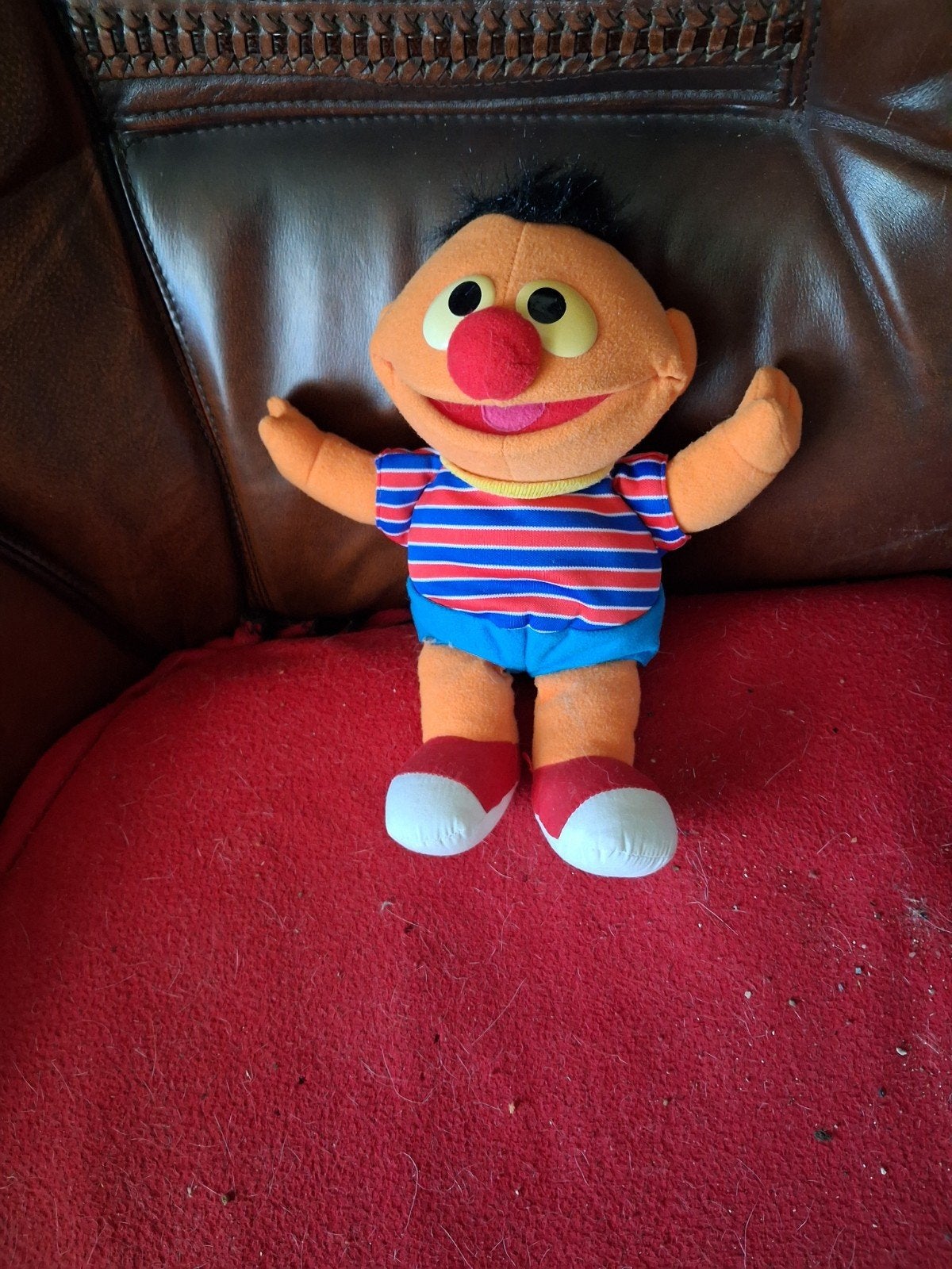 Te koop 30 cm knuffel Ernie van sesamstraat., Ophalen of Verzenden, Zo goed als nieuw, Overige typen