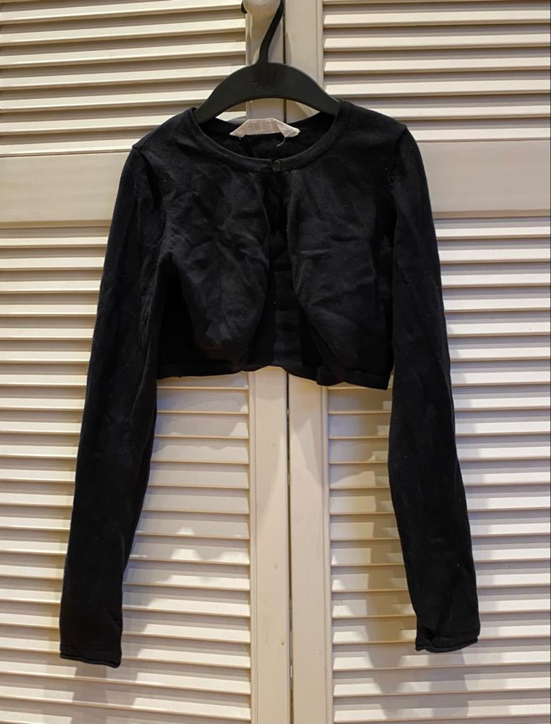 Zwart bolero vestje H&M maat 134/140, Kinderen en Baby's, Kinderkleding | Maat 134, Ophalen of Verzenden, Zo goed als nieuw, Meisje