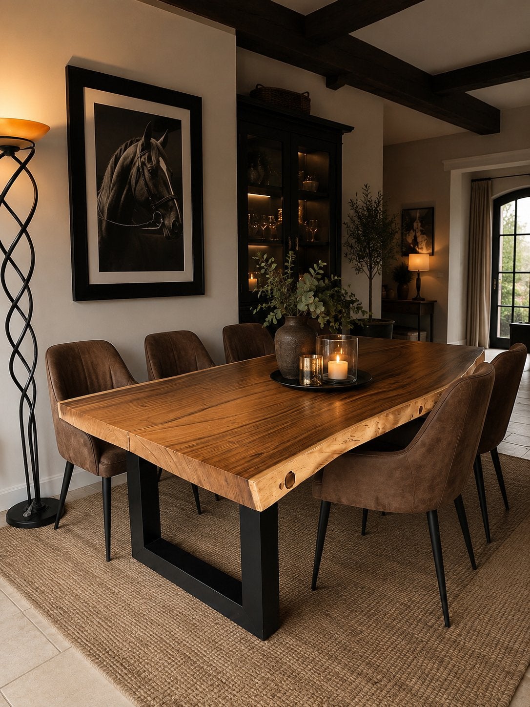 Massieve Boomstamtafel | 222 x 125 cm | 7 cm Uniek, Ophalen, 100 tot 150 cm, 200 cm of meer, Zo goed als nieuw
