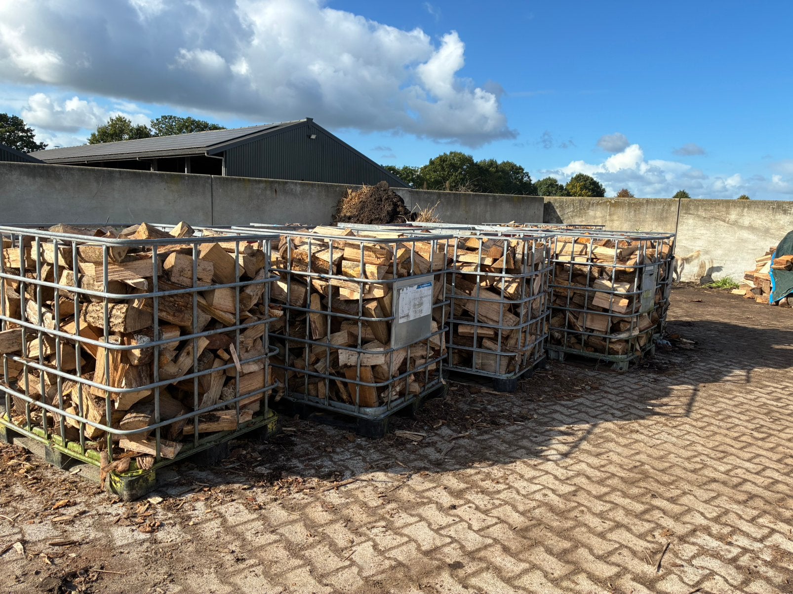 Gekloofd eik/beuk haardhout. Direct stookbaar., Tuin en Terras, 3 tot 6 m³, Ophalen, Beukenhout, Blokken