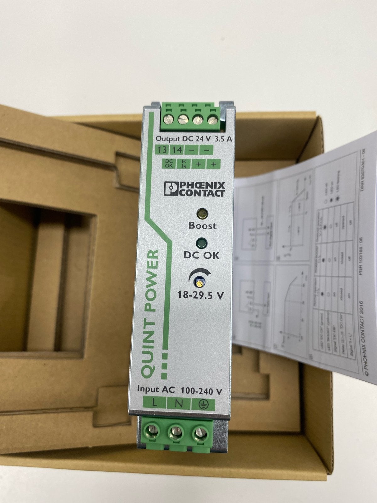 Phoenix Contact QUINT-PS/1AC/24DC/3.5 Voeding (2866747), Verzenden, Zo goed als nieuw