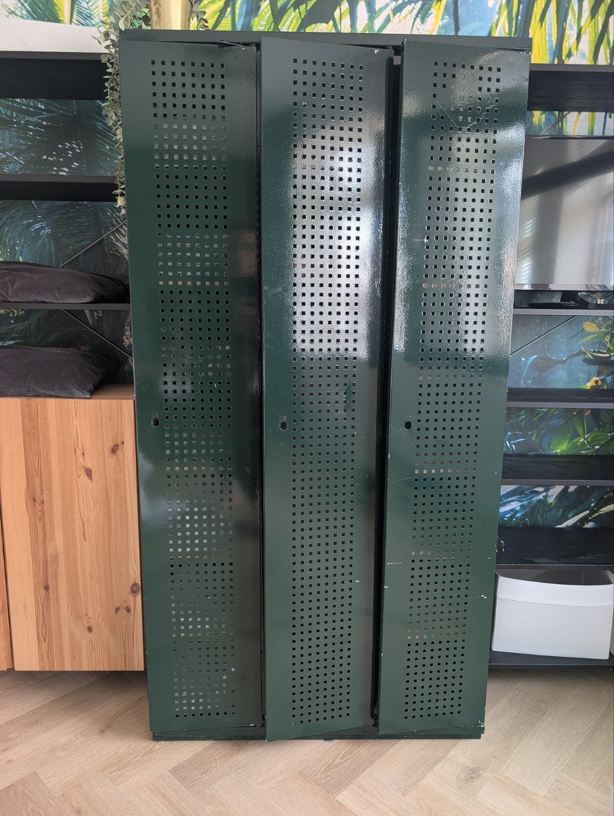 Metalen kast 175x90x50 - Groen - Opbergkast/Kledingkast, Met deur(en), Gebruikt, Metaal, 150 tot 200 cm