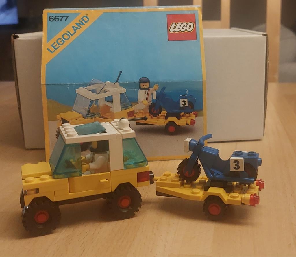 LEGO 6677 Motocross Racing uit 1986, Lego, Ophalen of Verzenden, Complete set, Compleet