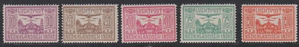 Nederlands indië luchtpost 6/10 cpl postfris, Ophalen of Verzenden, Postfris, Nederlands-Indië