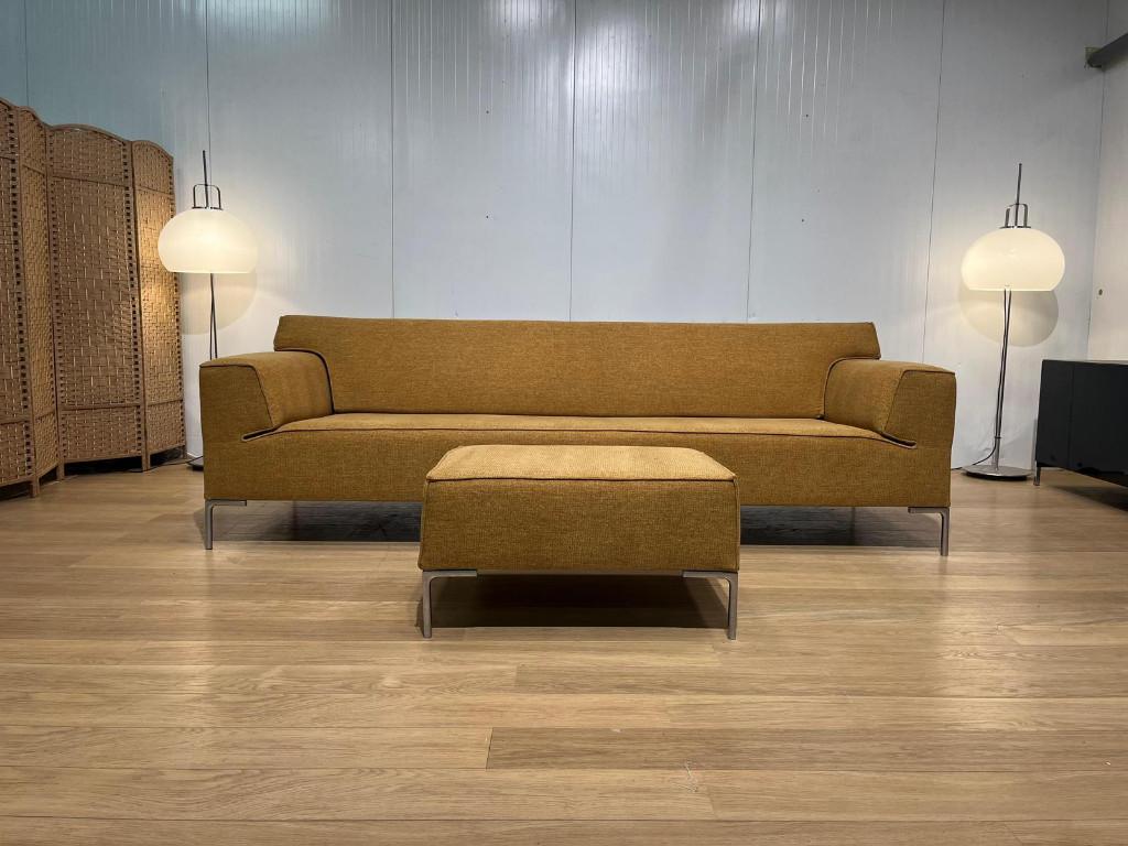 NIEUW GESTOFFEERD Design on Stock Bloq 4-Zits Okergeel, 250 tot 300 cm, 75 tot 100 cm, Ophalen of Verzenden, Rechte bank