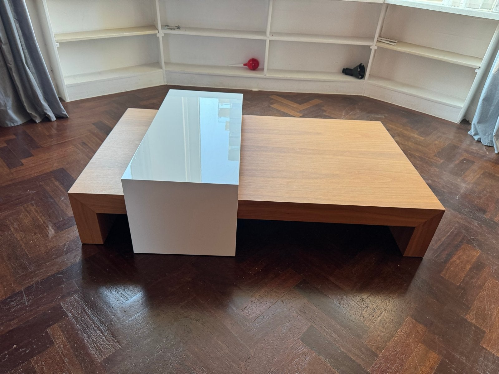 Natuzzi Marta salontafel, Ophalen, 100 tot 150 cm, Zo goed als nieuw, Overige houtsoorten