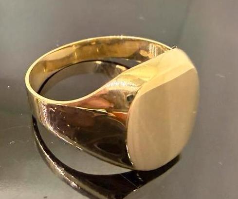 Prachtige 14 karaats gouden zegelring, Ophalen of Verzenden, Nieuw, Goud