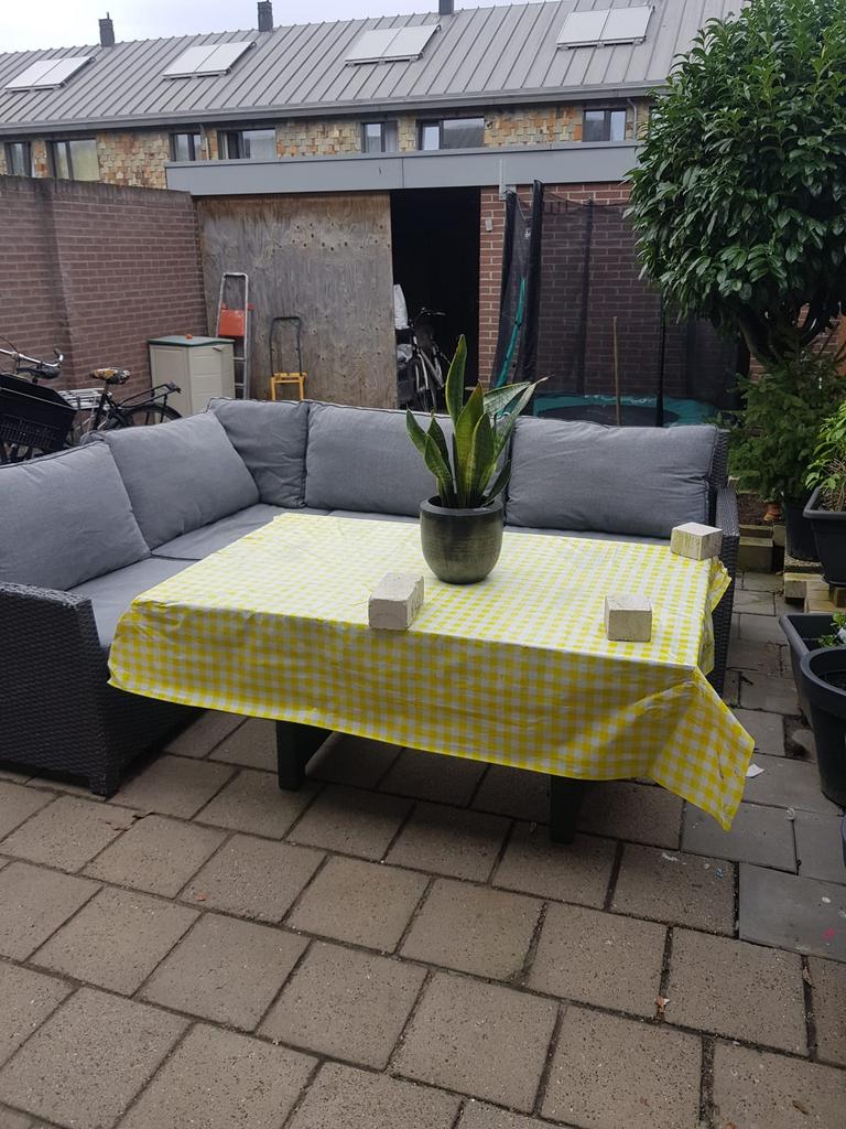 Loungesets met parasol, Tuin en Terras, Ophalen, Zo goed als nieuw