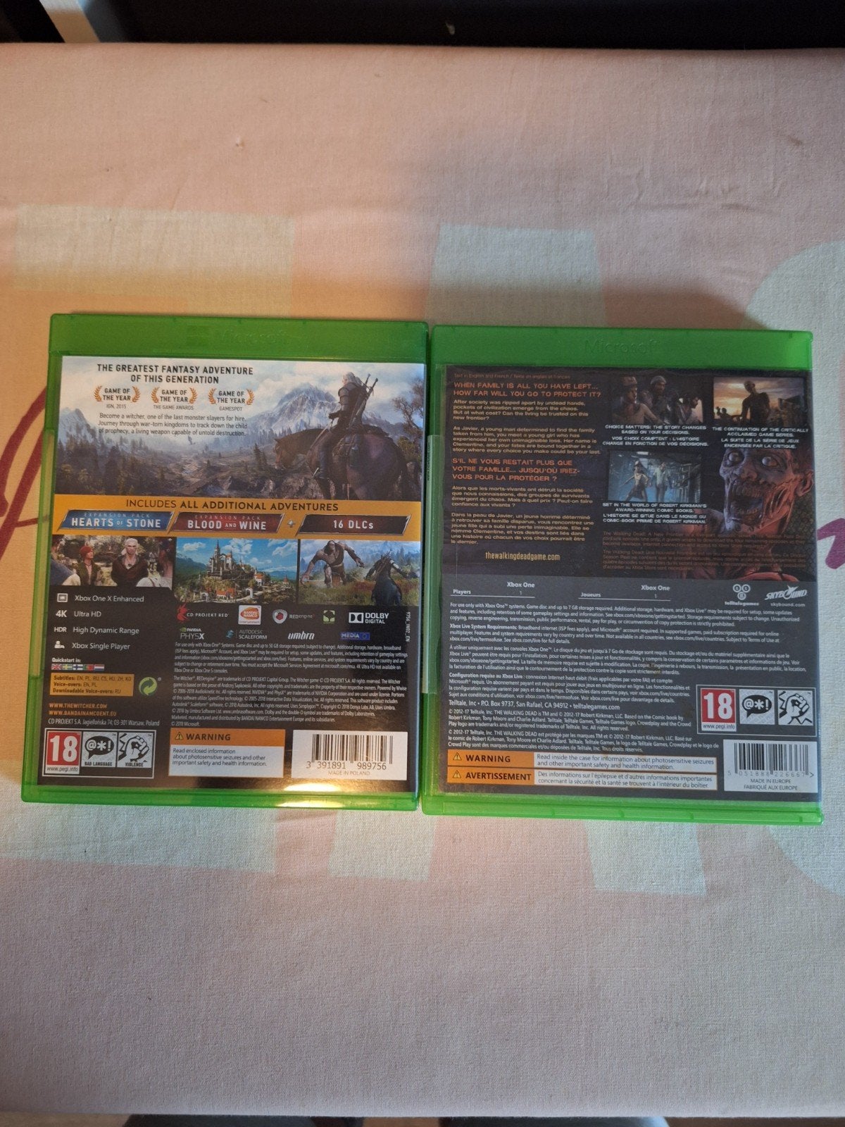 The Witcher 3 Wild Hunt GOTY & The Walking Dead Xbox One, Vanaf 18 jaar, 1 speler, Ophalen of Verzenden, Zo goed als nieuw
