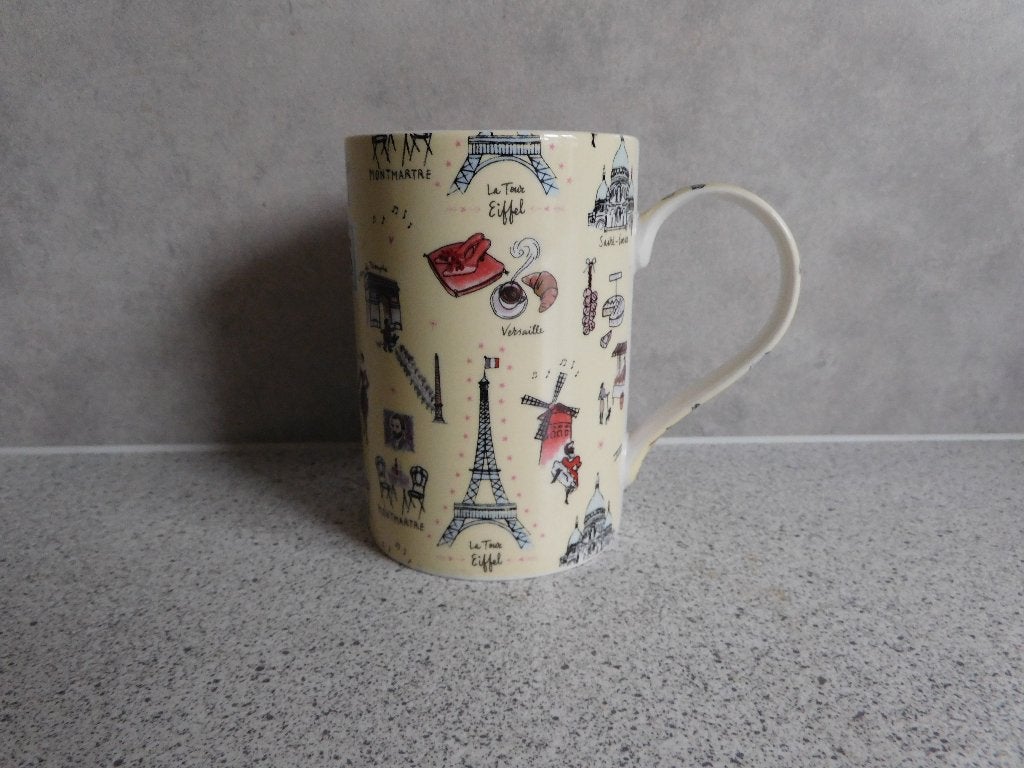 Mok Paris de Cartes 2011 Heritage de France Alice Tate, Huis en Inrichting, Overige merken, Keramiek, Zo goed als nieuw, Overige stijlen