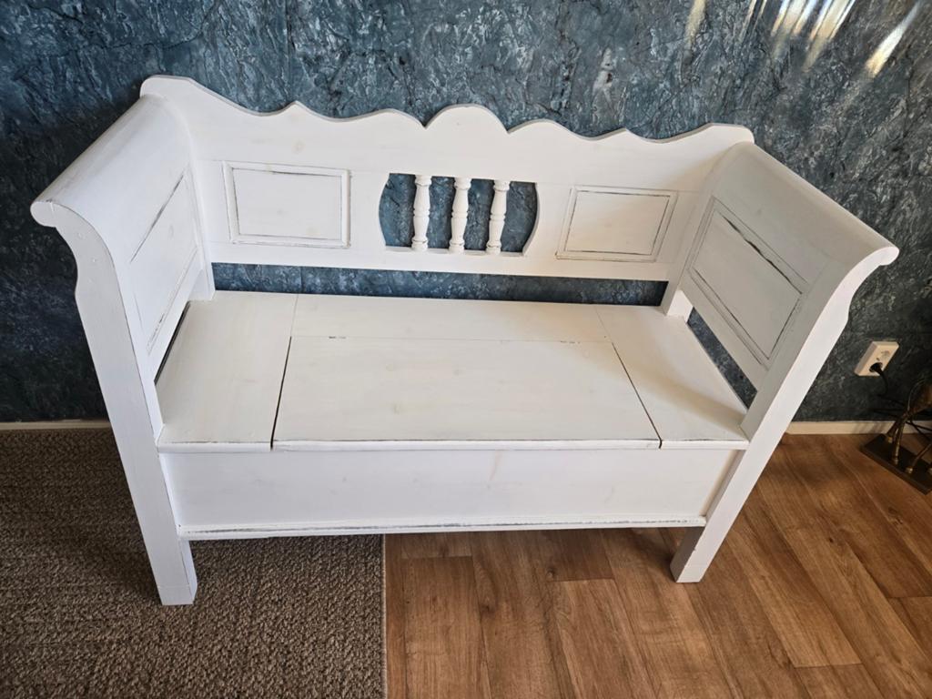 Klepbank wittig, Huis en Inrichting, Ophalen, Minder dan 150 cm