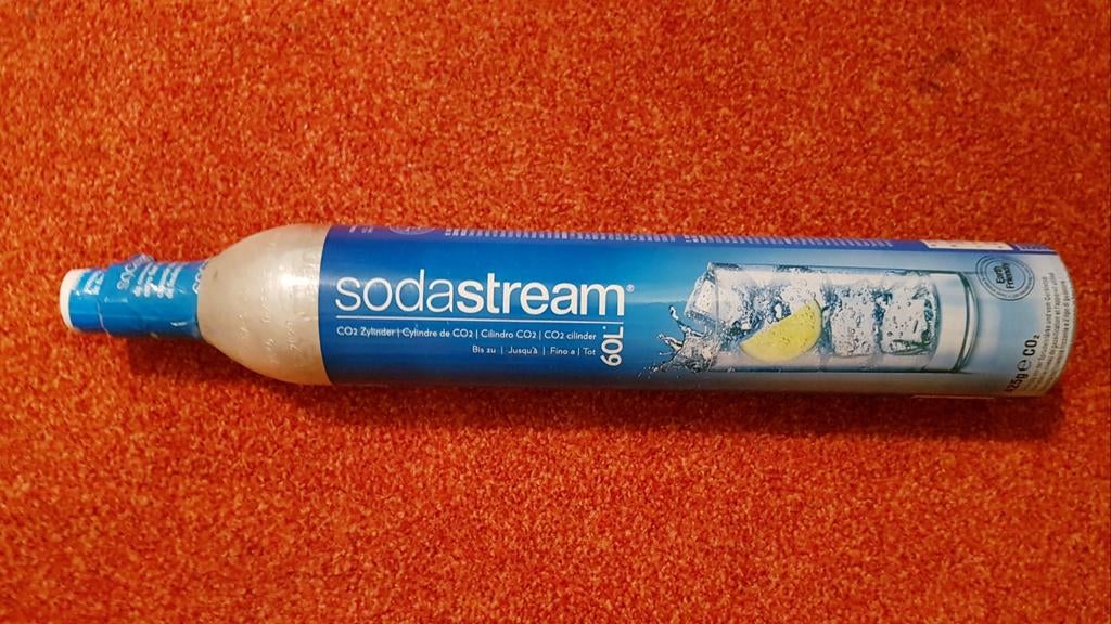 SodaStream OMRUILEN koolzuur cilinder BLAUW nieuw/verzegeld, Ophalen of Verzenden, Nieuw