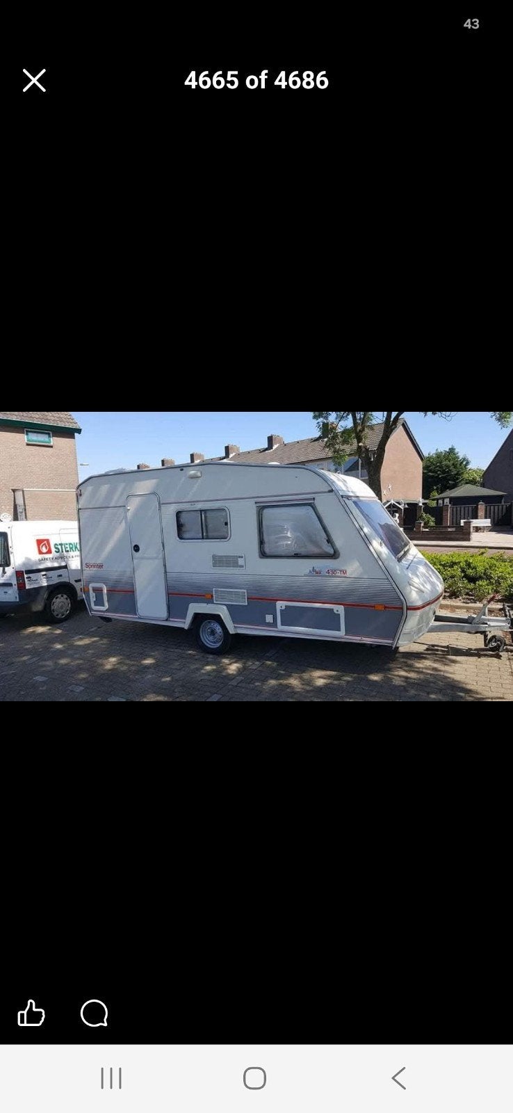 Beyerland Sprinter 430 TM, Caravans en Kamperen, Caravans, Koelkast, Treinzit, 750 - 1000 kg, Particulier