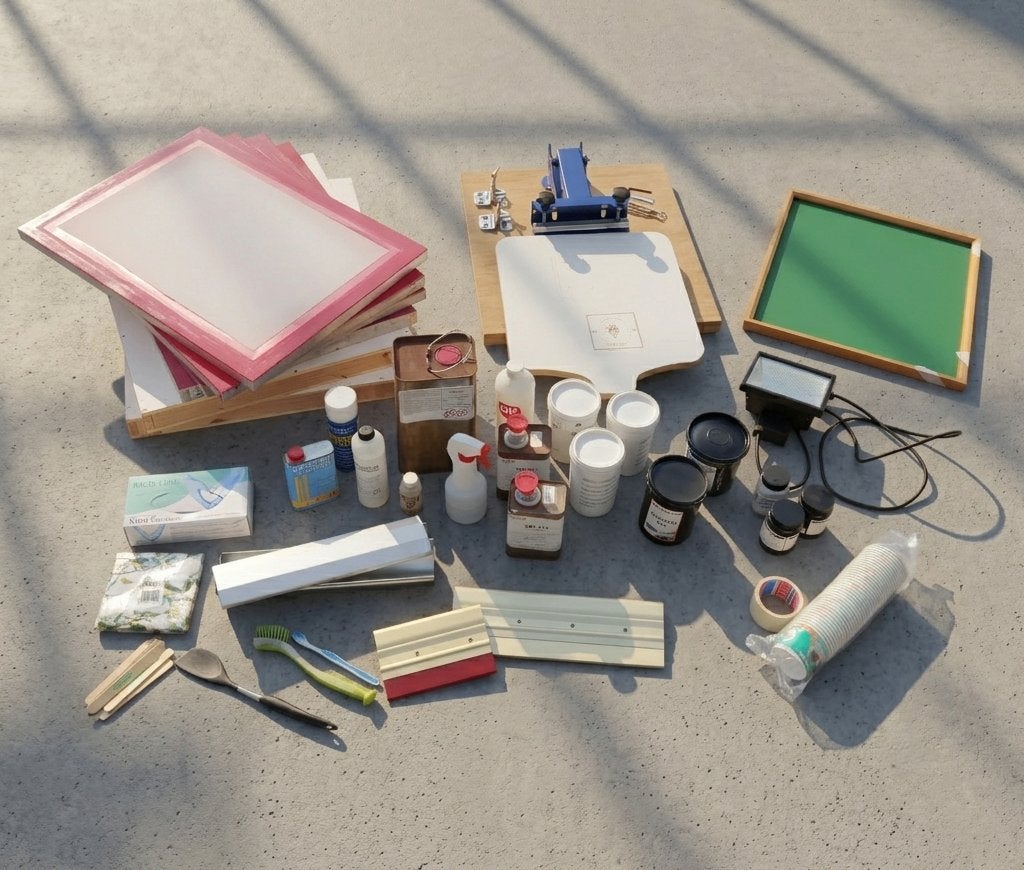 Complete Zeefdruk Set (incl. 4 grote ramen), Ophalen, Gebruikt, Overige thema's, Meerkleurig