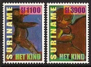 Suriname 1091/2 postfris Kinderpostzegels 2000, Ophalen of Verzenden, Postfris