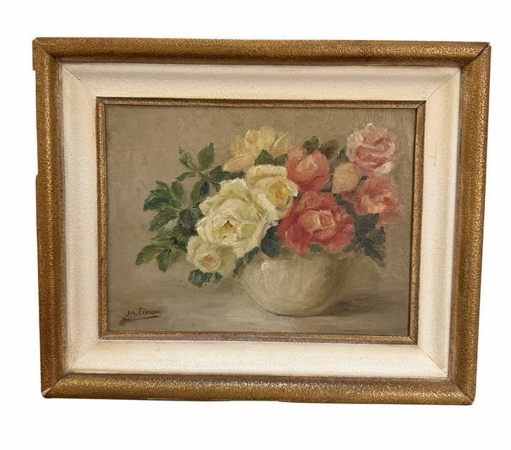 Josy-Ann Pirson (1911-1979) - Stilleven met rozen, Ophalen of Verzenden