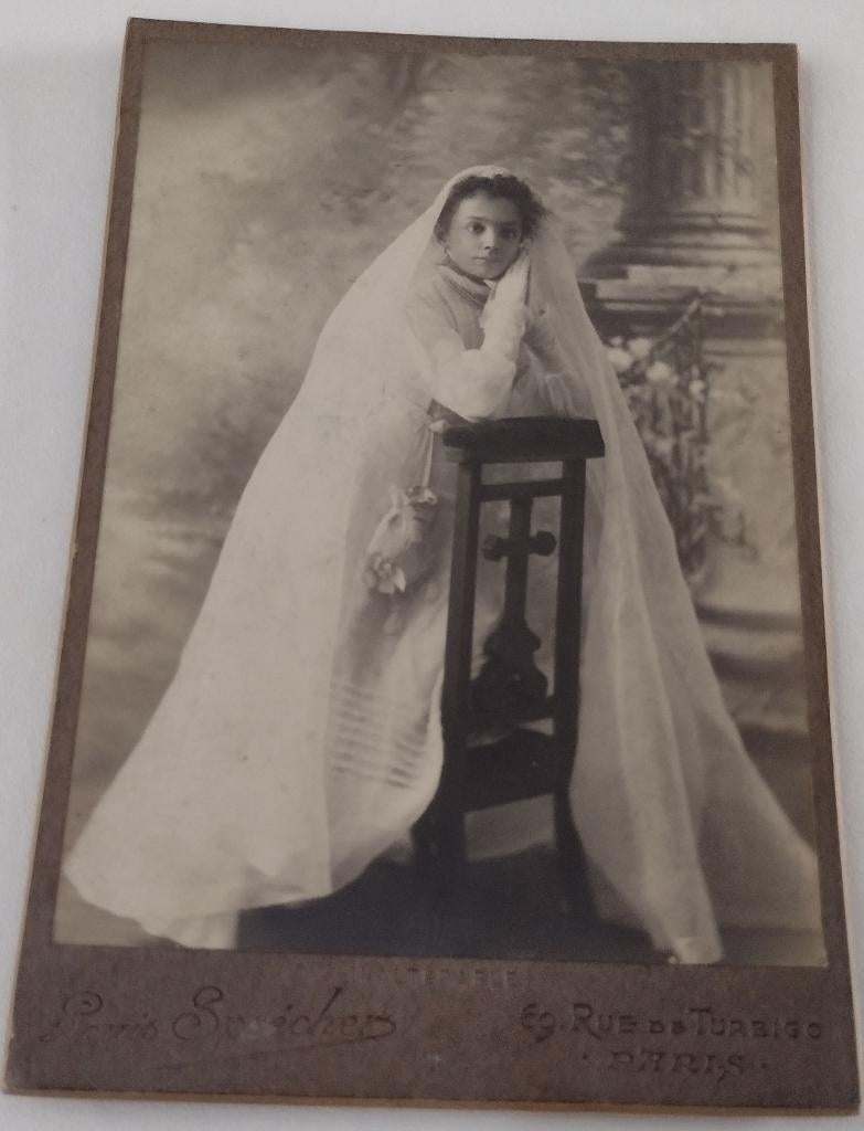communie foto oud, Ophalen of Verzenden, Voor 1940, Zo goed als nieuw, Overige onderwerpen