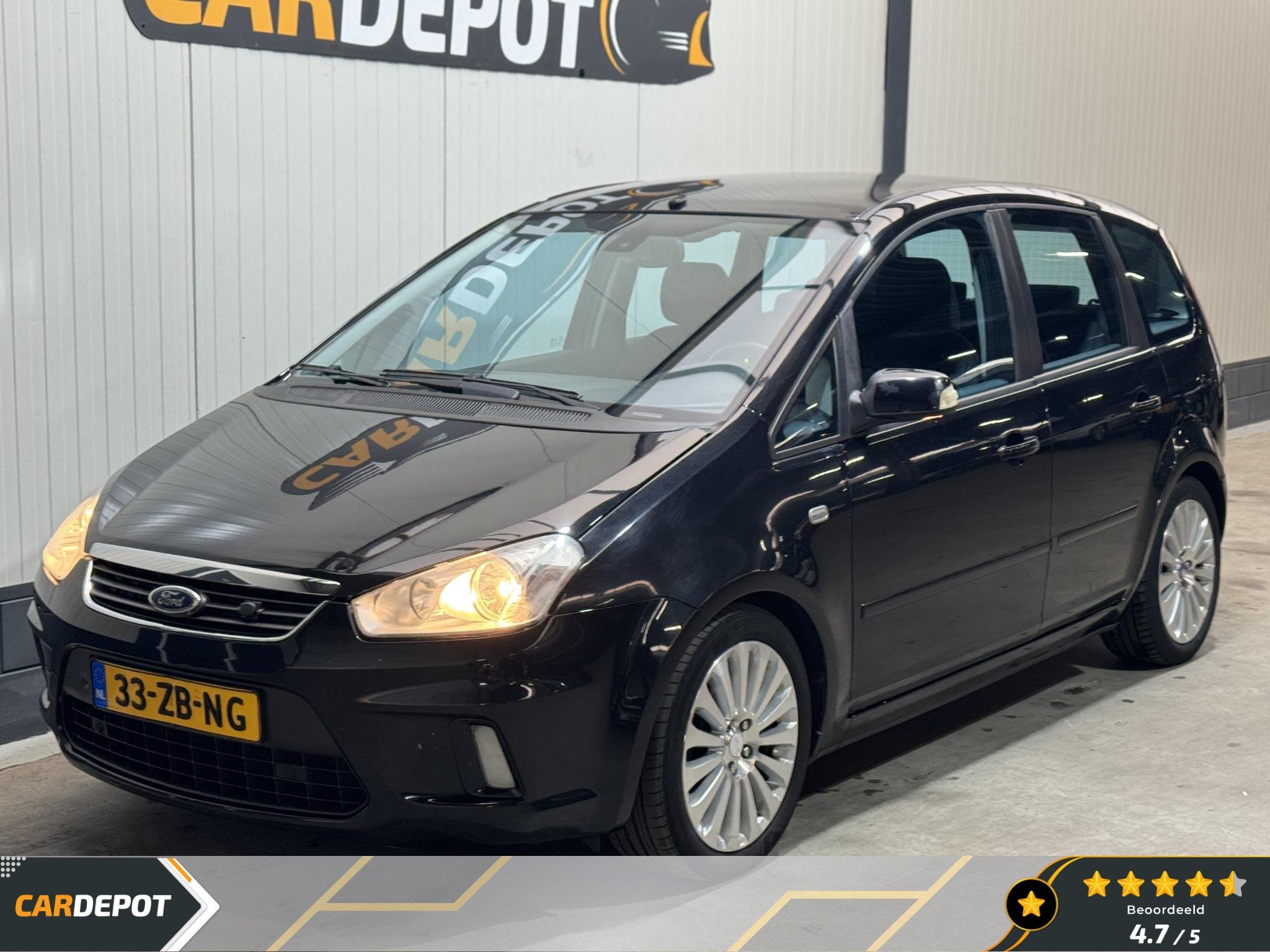 Ford C-Max 1.8-16V Titanium Flexifuel, Auto's, Voorwielaandrijving, Gebruikt, 4 cilinders, Zwart