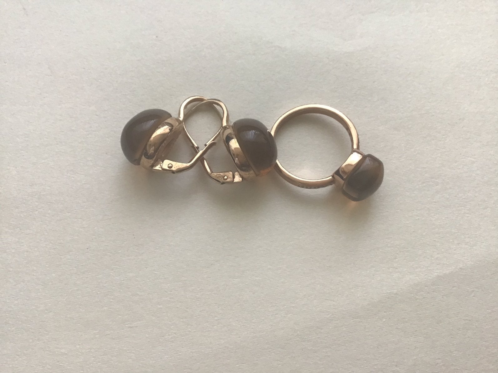 Rookkwarts sieraden, Bruin, Ophalen of Verzenden, Zo goed als nieuw, 17 tot 18