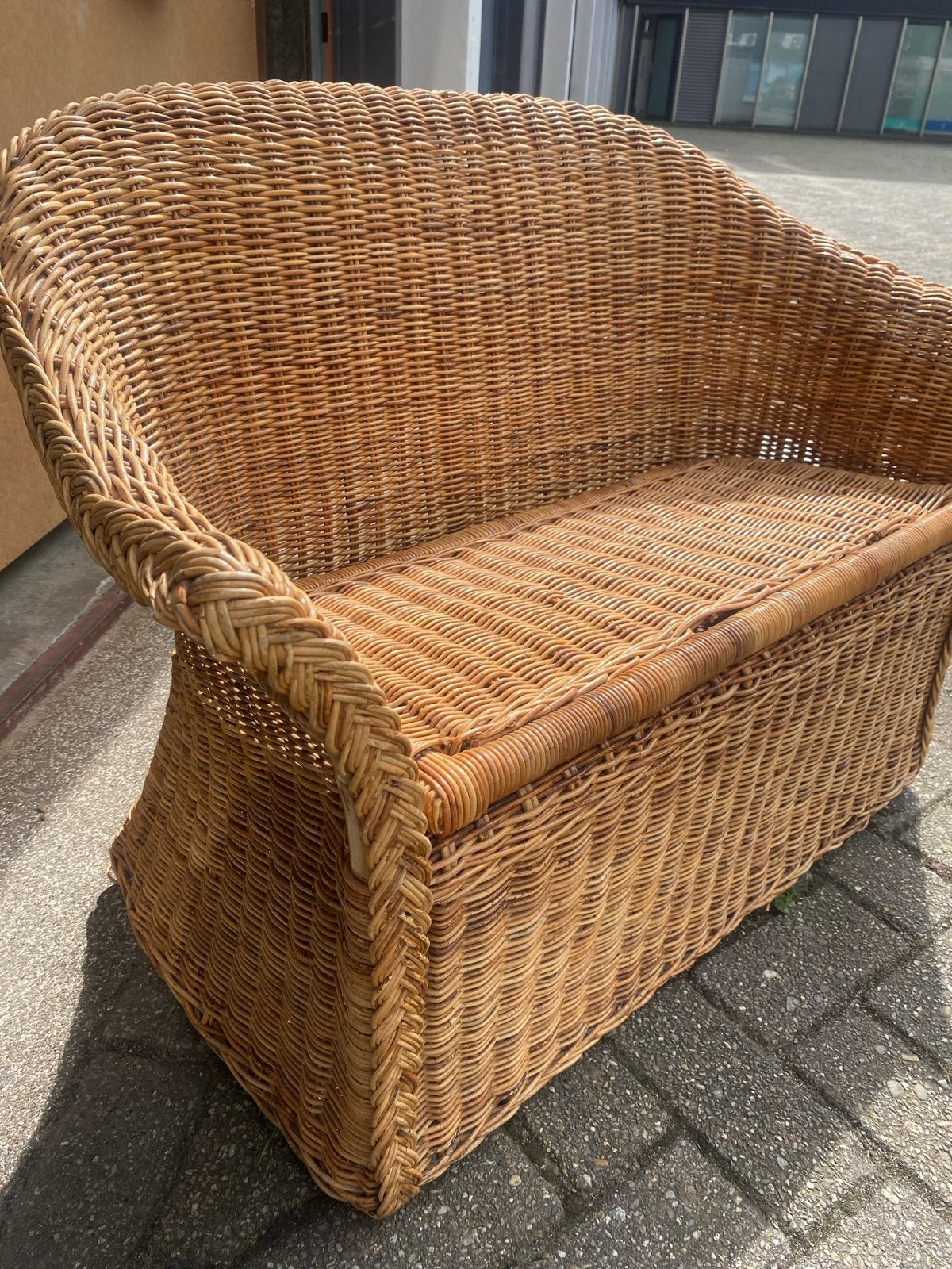 Rotan kinderbankje, Gebruikt, Twee, Overige kleuren, Riet of Rotan