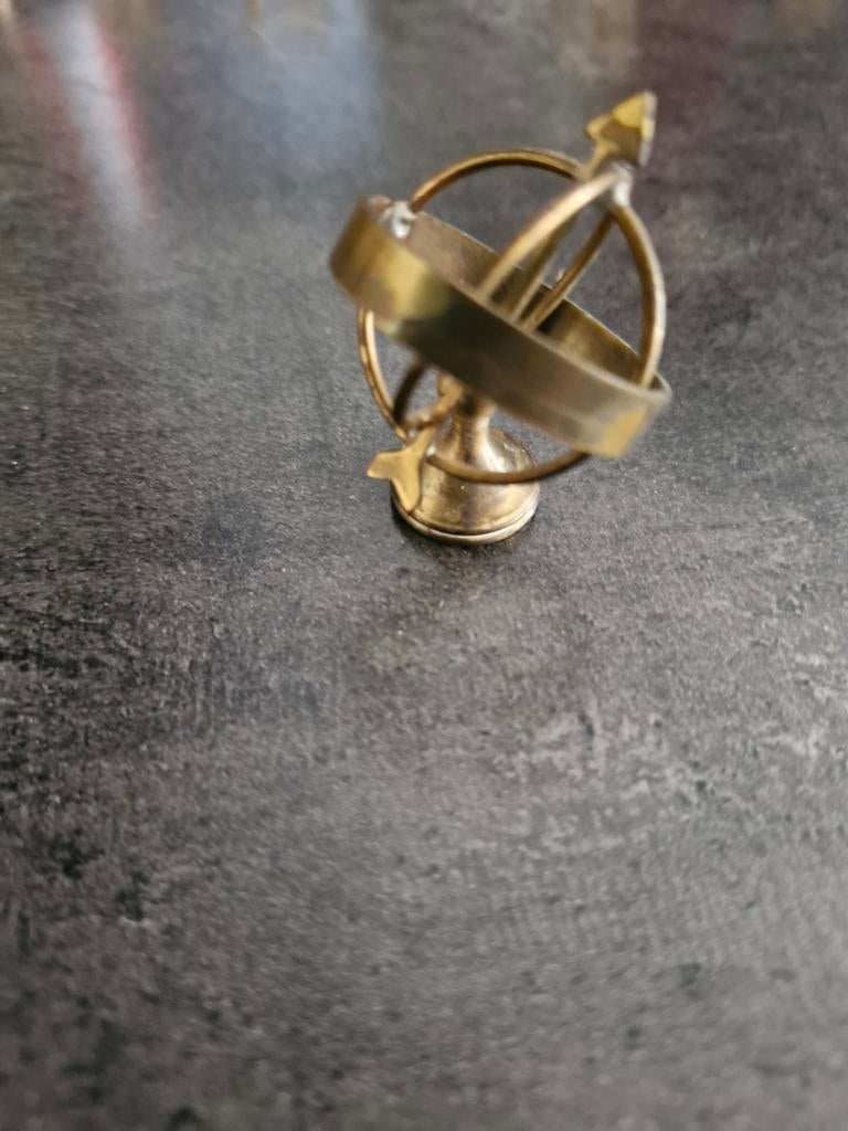 Miniatuur Koperen Armillarium, Ophalen of Verzenden