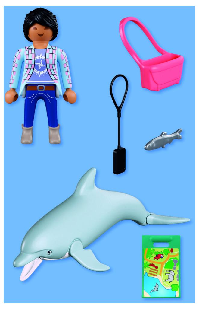 PLAYMOBIL 72091 Dierentuin; Dolfijn & Bezoeker 8 delig, Ophalen of Verzenden, Nieuw, Complete set
